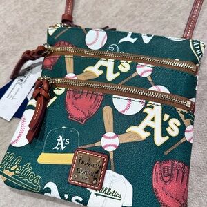 Dooney & Bourke Green Athletics Themed Crossbody Bag